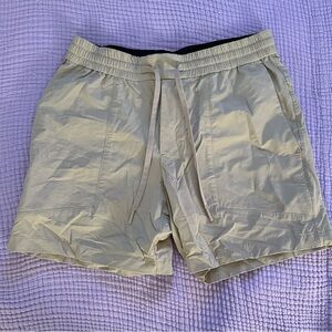 Lululemon Athletica Tan Athletic Shorts with Elastic Waistband